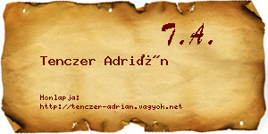 Tenczer Adrián névjegykártya